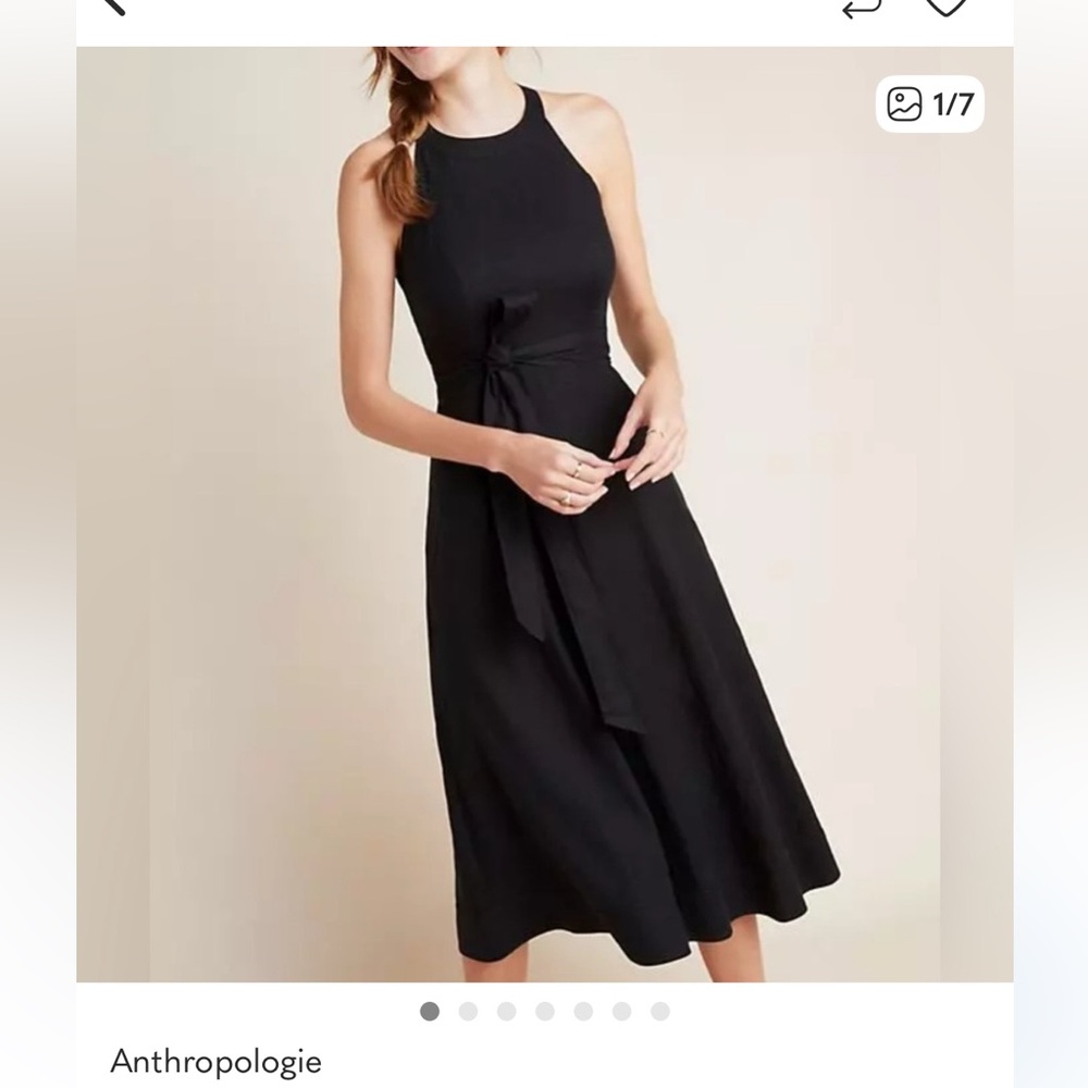 Anthropologie Greta Dress in Black Womens size 6